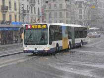 TPG - Mercedes Citaro Gelenkbus Nr.107 GE 960491 unterwegs auf der Linie 9 in Genf am 31.12.2008