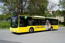 Bus Aue / Bus Erzgebirge: MAN Lion's City Ü (ERZ-RV 177) der RVE (Regionalverkehr Erzgebirge GmbH), aufgenommen im Mai 2021 am Bahnhof von Aue (Sachsen).