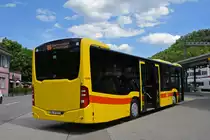 Mercedes Citaro 1999 der BLT, auf der Linie 106, wartet an der Endstation beim Bahnhof Sissach. Die Aufnahme stammt vom 29.05.2021.