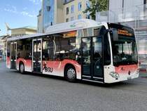 MB C2 NGT Hybrid Nr. 32 der BGU am 10.8.21 beim Postplatz in Grenchen.