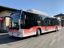 MB C2 NGT Hybrid Nr. 32 der BGU am 10.8.21 beim Bahnhof Grenchen Süd.