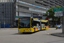 Mercedes Citaro 59 der BLT, auf der Linie 47, fährt zur Haltestelle St. Jakob. Die Aufnahme stammt vom 30.06.2021.