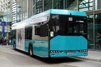 Solaris New Urbino 12 mit digitalen Außenspiegeln  RMV - In der City Bus , Flughafen Frankfurt Juli 2021