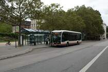 ESWE Verkehr Mercedes Benz eCitaro Wagen 109 am 17.08.21 in Wiesbaden