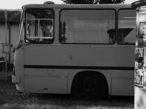 Ein Ikarus Z60 (260) ist Teil der Ausstellung im DDR-Museum Dargen. (August 2021)