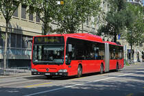 Mercedes Citaro 844, auf der Linie 19, fährt durch die Bundesgasse. Die Aufnahme stammt vom 21.08.2021.
