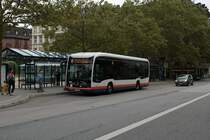 ESWE Verkehr Mercedes Benz eCitaro Wagen 150 am 17.08.21 in Wiesbaden