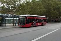 ESWE Verkehr Mercedes Benz eCitaro Wagen 143 am 17.08.21 in Wiesbaden