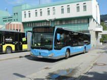 Bregenz - 23. August 2021 : ein Citaro C2 verlässt den Busbahnhof.