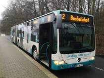Mercedes Citaro II der Neubrandenburger Verkehrsbetriebe in Neubrandenburg am 30.12.2018