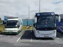 Indcar Mago von Joe Lawlor Coach und Tata Hispano Divo von Dublin Tour Company aus Irland in Irland am 20.06.2018