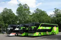 Drei Setras auf dem Carparkplatz Sihlquai (Bus Station Zürich) am 06.07.2016.