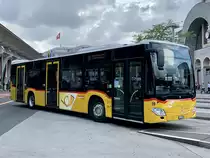 MB C2 Nr. 28 '11029'  LU 15550  vom PU Bucheli Busbetriebe, Kriens am 11.9.21 bei der Ankunft beim Bahnhof Luzern.