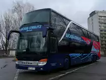 Setra 431 DT von Becker-Strelitz Reisen aus Deutschland in Neubrandenburg am 20.01.2019