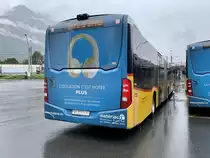 Heckansicht des MB C2 G '11584' des PU Buchard Voyages, Leytron am 20.9.21 beim Bahnhof Martigny.