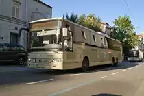 Innsbruck: Mercedes-Benz Integro von Postbus (BD-13622) ist als Linie 4165 über die Müllerstraße umgeleitet. Aufgenommen 3.9.2021.