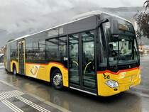 MB C2 G Nr. 58 '11490'  VS 519 940  der PostAuto Regie Sion am 20.9.21 beim Bahnhof Martigny.