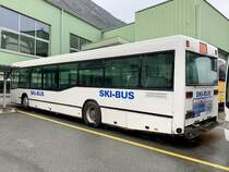 Heckansicht des MB O 405 N ex Regiobus Gossau am 20.9.21 bei Buchard in Leytron.                                                              