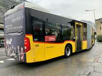 Heckansicht des MB C2 G '11489' der PostAuto Regie Sion am 20.9.21 bei Leytron Poste.