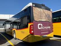 Heckansicht des MB C2 '10949' des PU Funicar, Biel am 24.9.21 bei Interbus Kerzers.