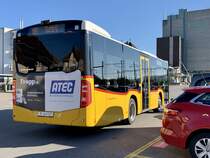 Heckansicht des MB C2 K '10847' der Regie Laupen am 24.9.21 nach der Abfahrt in Kerzers.