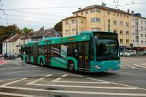 ICB Mercedes Benz Citaro 2 G Wagen 421 am 26.09.21 in Frankfurt Eckenheim als Linie 34
