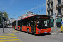 MAN Lions City von Südbadenbus, auf der Linie 48, fährt zur Endstation am Bahnhof SBB. Die Aufnahme stammt vom 08.05.2021.