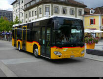 Postauto - Mercedes Citaro JU  46213 unterwegs in Delemont am 20.09.2021