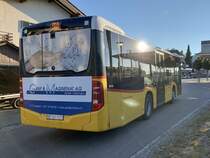 Heckansicht des MB C2 K Nr. 14 '10120'  BE 669 367  PostAuto Regie Laupen am 24.9.21 beim Bahnhof Rosshäusern.