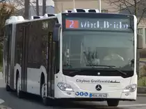 Mercedes Citaro III der Stadtwerke Greifswald in Greifswald am 31.01.2019