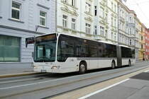 Innsbruck: Mercedes-Benz Citaro Facelift der Innsbrucker Verkehrsbetriebe, Bus Nr. 847, als Schienenersatzverkehr für die Stubaitalbahn wegen Entschärfung einer Fliegerbombe. Aufgenommen 28.9.2021.