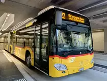 MB C2 G '11547' des PU Wicki Transport, Zufikon am 14.10.21 in der Postautostation in Baden.