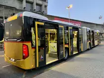 Heckansicht des MB C2 G '11559' des PU Indermühle Bus, Reckingen am 14.10.21 beim Bahnhof Brugg.