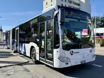 MB C2 G '11733' vom PU Wicki Transport, Zufikon am 18.10.21 beim Bahnhof Bremgarten.