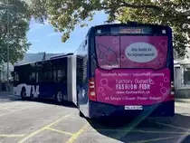 Heckansixht des MB C2 G '11735' des PU Wicki Transport, Zufikon am 18.10.21 bei der Abfahrt in Bremgarten Obertor.