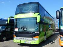 Setra 431 DT von Flixbus/Blaguss aus der Slowakei in Berlin am 30.03.2019