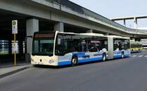 RVS - Regionale Verkehrsgesellschaft Dahme Spreewald mbH, mit dem Mercedes-Benz MB Citaro C2 G (LDS-VG 268) 'PlusBus Airport' auf der Linie 735. Flughafen BER Brandenburg-Berlin im Oktober 2021.