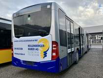 Heckansicht des neuen MB C2 G Nr. 112 für die VZO am 13.11.21 bei Evobus Winterthur.