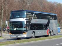 Setra 431 DT von Albion Tours aus Belgien in Berlin am 30.03.2019