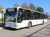 Mercedes-Benz O530 der Firma Taeter Dresden im Schienenersatzverkehr hier in Neustadt Sachsen am 10. Oktober 2021.