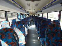 Der Fahrgastraum eines MAN SÜ 283 der MVVG in Burg Stargard am 02.04.2019