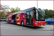 DB Regio Bus Nordost GmbH / MAN A26 Lion's City LL / B-EX 5570 , als Linie A05 (Erdbeershuttle), hier bei einer Pause am Hardenbergplatz, Berlin im Oktober 2021