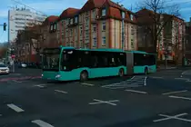 ICB Mercedes Benz Citaro 2 G Wagen 415 am 10.12.21 in Frankfurt am Main auf der Linie M34