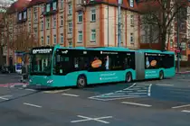 ICB Mercedes Benz Citaro 2 G Wagen 434 am 10.12.21 in Frankfurt am Main auf der Linie M34