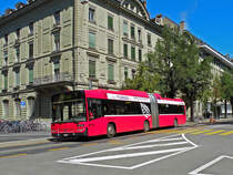 Volvo Bus 814 fährt durch die Bundesgasse Richtung Garage. Die Aufnahme stammt vom 26.08.2010.