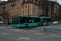 ICB Mercedes Benz Citaro 2 G Wagen 433 am 10.12.21 in Frankfurt am Main auf der Linie M34