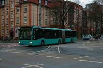 ICB Mercedes Benz Citaro 2 G Wagen 415 am 10.12.21 in Frankfurt am Main auf der Linie M34