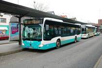 Stadtverkehr Maintal Mercedes Benz Citaro 2 Wagen 240 am 15.12.21 in Frankfurt Enkheim