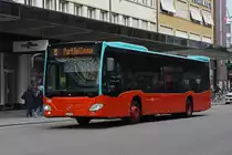 Mercedes Citaro 192, auf der Linie 5, fährt zur Haltestelle beim Bahnhof Biel. Die Aufnahme stammt vom 25.09.2021.