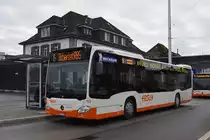 Mercedes Citaro 93, auf der Linie 6, wartet an der Haltestelle beim Bahnhof Solothurn. Die Aufnahme stammt vom 06.12.2021.